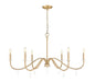 Z-Lite Canada - Six Light Chandelier - Toussant - Modern Gold- Union Lighting Luminaires Decor