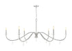 Z-Lite Canada - Six Light Chandelier - Toussant - Brushed Nickel- Union Lighting Luminaires Decor