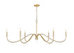 Z-Lite Canada - Six Light Chandelier - Toussant - Modern Gold- Union Lighting Luminaires Decor