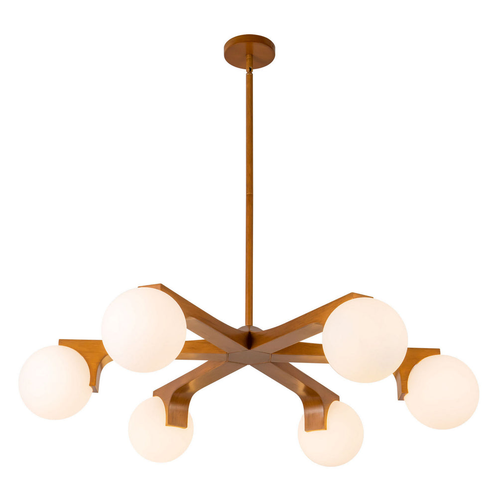 Kuzco Canada - Six Light Chandelier - Briar - Teak- Union Lighting Luminaires Decor