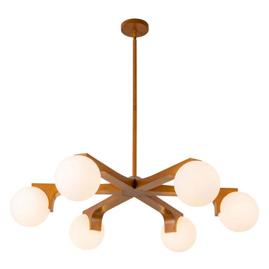 Kuzco Canada - Six Light Chandelier - Briar - Teak- Union Lighting Luminaires Decor