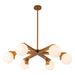 Kuzco Canada - Six Light Chandelier - Briar - Teak- Union Lighting Luminaires Decor