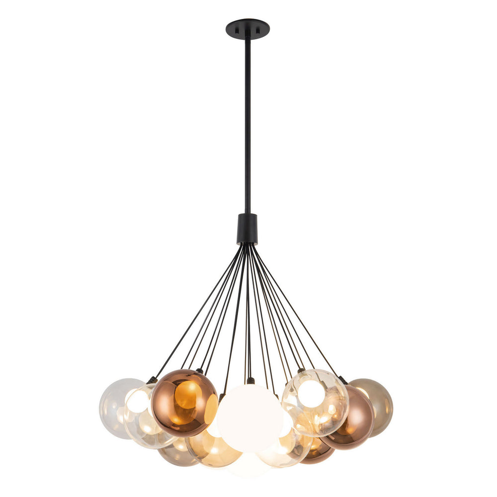 Kuzco Canada - LED Chandelier - Bolla - Black/Mixed Glass- Union Lighting Luminaires Decor