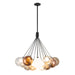 Kuzco Canada - LED Chandelier - Bolla - Black/Mixed Glass- Union Lighting Luminaires Decor