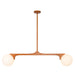 Kuzco Canada - Two Light Linear Pendant - Briar - Teak- Union Lighting Luminaires Decor