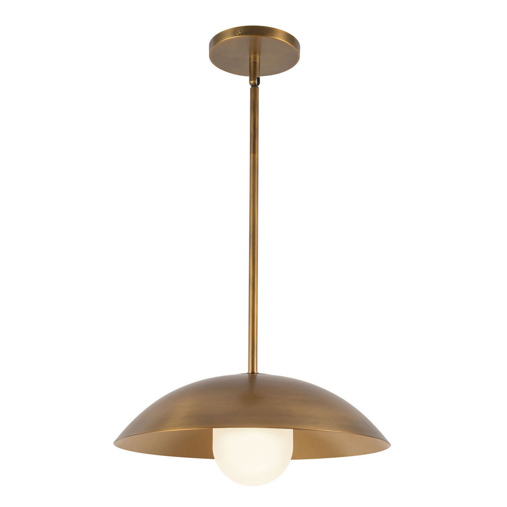 Kuzco Canada - One Light Pendant - Umbra - Vintage Brass/Opal Glass- Union Lighting Luminaires Decor