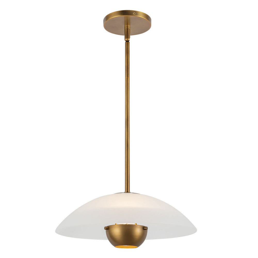 Kuzco Canada - One Light Pendant - Umbra - Opal Glass/Vintage Brass- Union Lighting Luminaires Decor