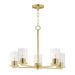 Maxim - Five Light Chandelier - Lateral - Satin Brass- Union Lighting Luminaires Decor