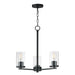 Maxim - Three Light Chandelier - Lateral - Black- Union Lighting Luminaires Decor