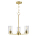 Maxim - Three Light Chandelier - Lateral - Satin Brass- Union Lighting Luminaires Decor