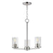 Maxim - Three Light Chandelier - Lateral - Satin Nickel- Union Lighting Luminaires Decor