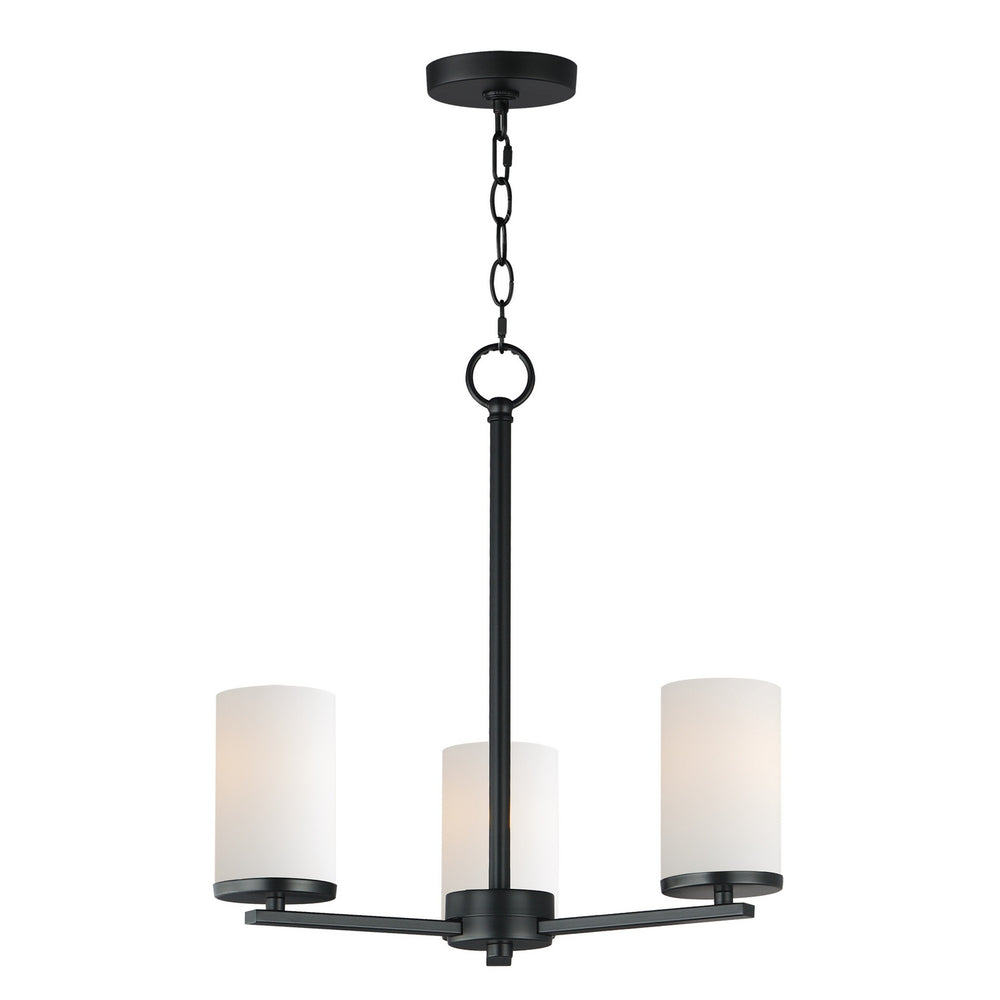 Maxim - Three Light Chandelier - Lateral - Black- Union Lighting Luminaires Decor