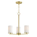 Maxim - Three Light Chandelier - Lateral - Satin Brass- Union Lighting Luminaires Decor