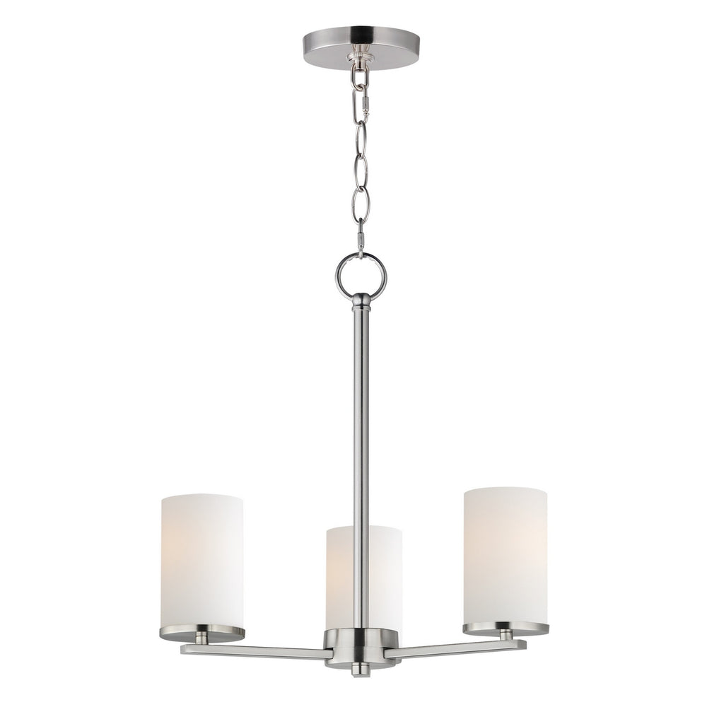 Maxim - Three Light Chandelier - Lateral - Satin Nickel- Union Lighting Luminaires Decor