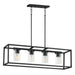 Maxim - Four Light Linear Pendant - Lateral - Black- Union Lighting Luminaires Decor