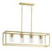 Maxim - Four Light Linear Pendant - Lateral - Satin Brass- Union Lighting Luminaires Decor