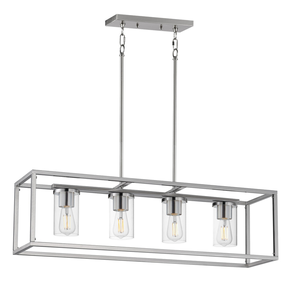 Maxim - Four Light Linear Pendant - Lateral - Satin Nickel- Union Lighting Luminaires Decor
