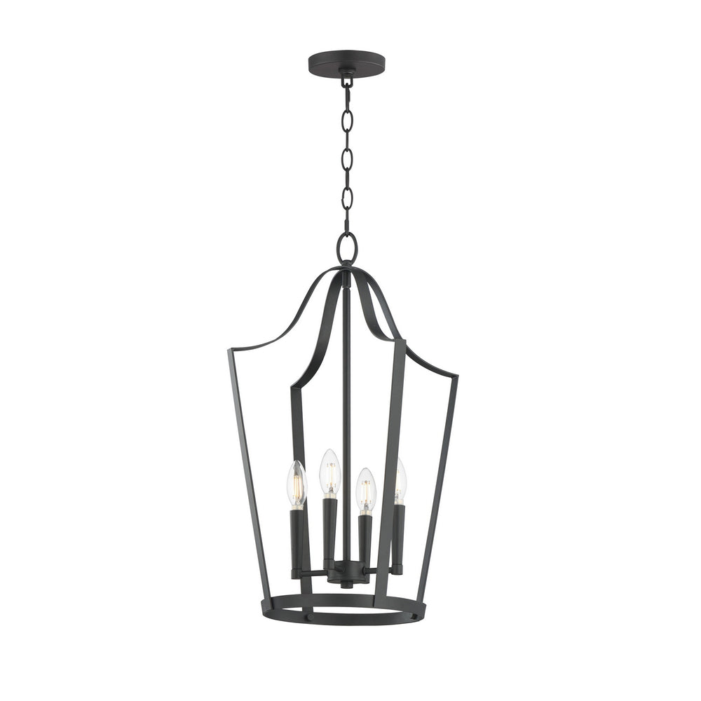 Maxim - Four Light Pendant - Arden - Black- Union Lighting Luminaires Decor