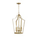 Maxim - Four Light Pendant - Arden - Natural Aged Brass- Union Lighting Luminaires Decor