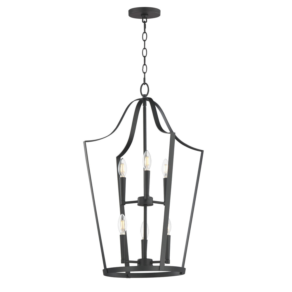 Maxim - Six Light Pendant - Arden - Black- Union Lighting Luminaires Decor