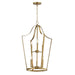 Maxim - Six Light Pendant - Arden - Natural Aged Brass- Union Lighting Luminaires Decor