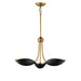 Maxim - Three Light Pendant - Maris - Black / Natural Aged Brass- Union Lighting Luminaires Decor