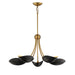 Maxim - Five Light Chandelier - Maris - Black / Natural Aged Brass- Union Lighting Luminaires Decor