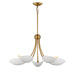 Maxim - Five Light Chandelier - Maris - White/Natural Aged Brass- Union Lighting Luminaires Decor