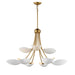 Maxim - Nine Light Chandelier - Maris - White/Natural Aged Brass- Union Lighting Luminaires Decor