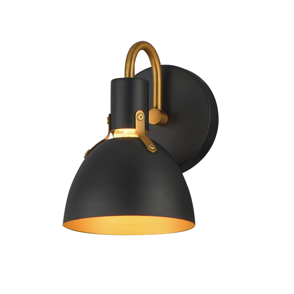 Maxim - One Light Wall Sconce - Dusk - Black / Antique Brass- Union Lighting Luminaires Decor