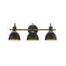 Maxim - Three Light Wall Sconce - Dusk - Black / Antique Brass- Union Lighting Luminaires Decor