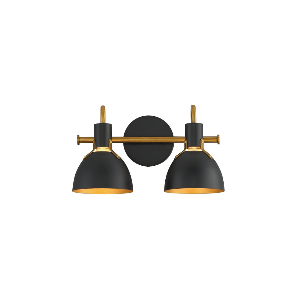 Maxim - Two Light Wall Sconce - Dusk - Black / Antique Brass- Union Lighting Luminaires Decor