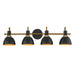 Maxim - Four Light Wall Sconce - Dusk - Black / Antique Brass- Union Lighting Luminaires Decor