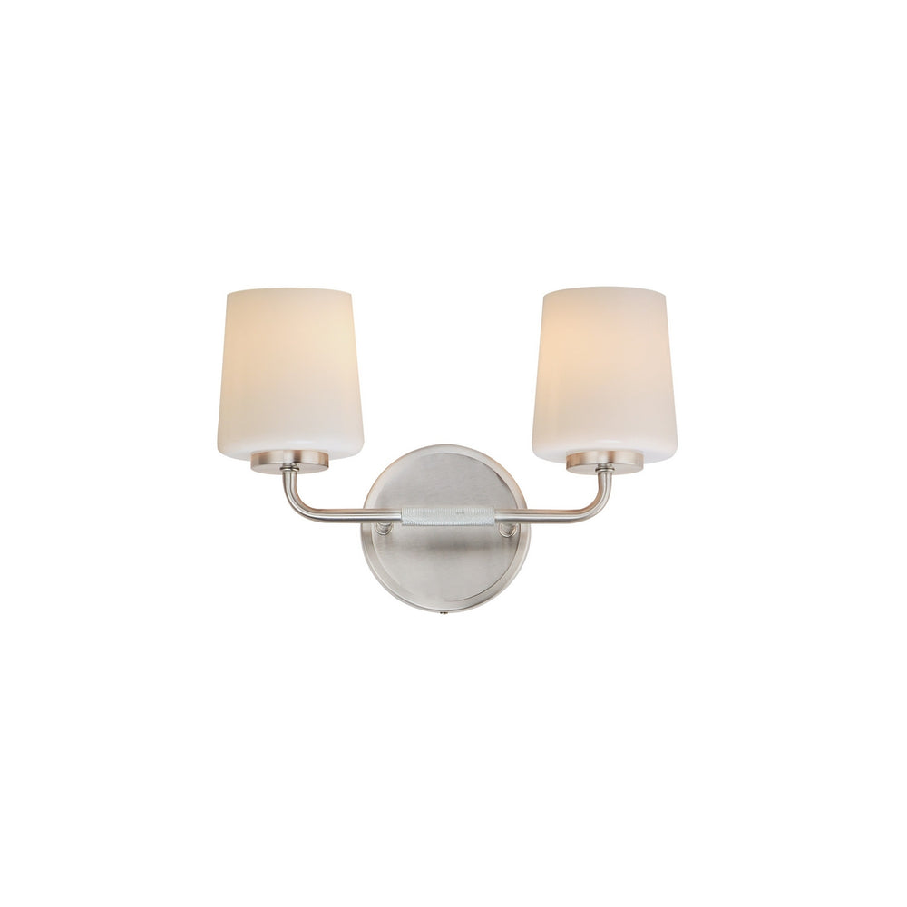 Maxim - Two Light Bath Vanity - Durham - Satin Nickel- Union Lighting Luminaires Decor