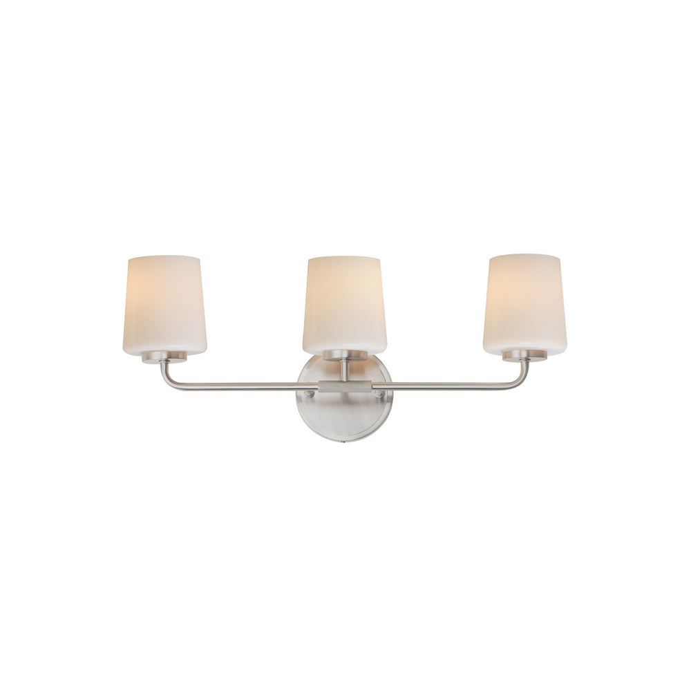 Maxim - Three Light Bath Vanity - Durham - Satin Nickel- Union Lighting Luminaires Decor