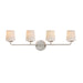 Maxim - Four Light Bath Vanity - Durham - Satin Nickel- Union Lighting Luminaires Decor