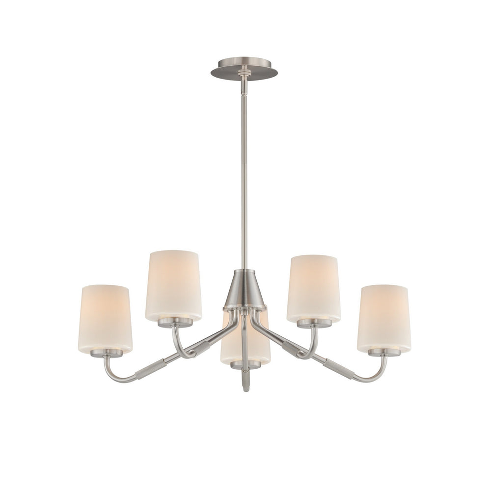 Maxim - Five Light Chandelier - Durham - Satin Nickel- Union Lighting Luminaires Decor