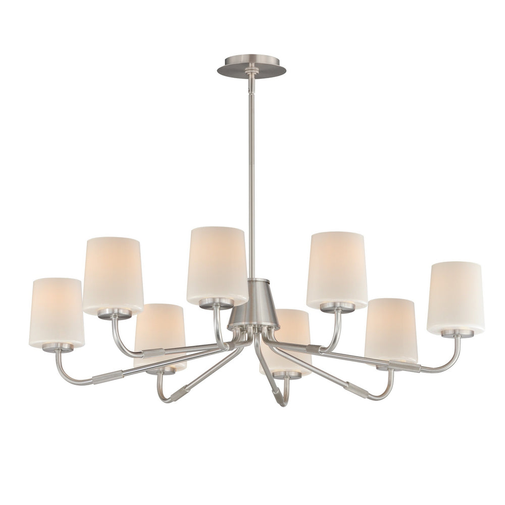 Maxim - Eight Light Chandelier - Durham - Satin Nickel- Union Lighting Luminaires Decor