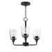 Maxim - Three Light Chandelier - Hudson - Black- Union Lighting Luminaires Decor