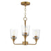 Maxim - Three Light Chandelier - Hudson - Natural Aged Brass- Union Lighting Luminaires Decor