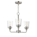 Maxim - Three Light Chandelier - Hudson - Satin Nickel- Union Lighting Luminaires Decor