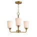 Maxim - Three Light Chandelier - Hudson - Natural Aged Brass- Union Lighting Luminaires Decor