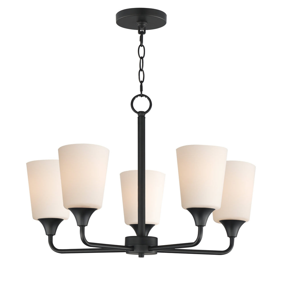 Maxim - Five Light Chandelier - Hudson - Black- Union Lighting Luminaires Decor