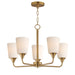 Maxim - Five Light Chandelier - Hudson - Natural Aged Brass- Union Lighting Luminaires Decor