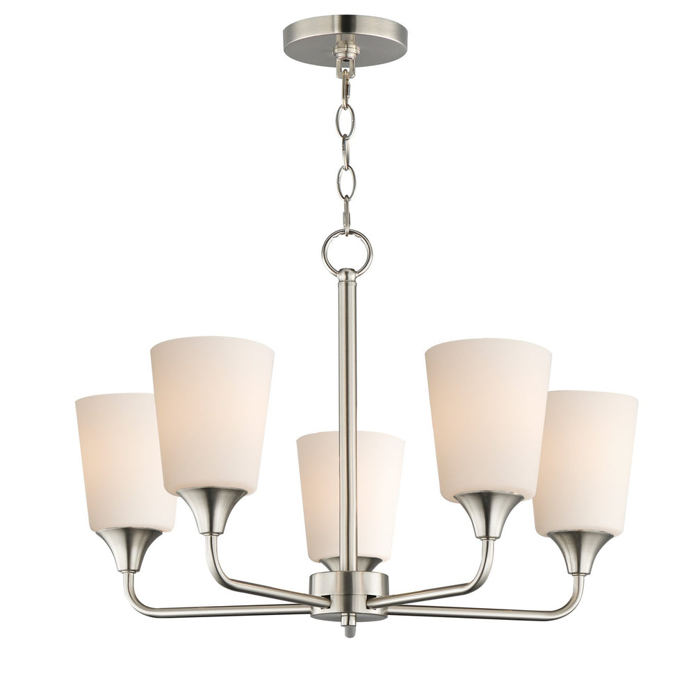 Maxim - Five Light Chandelier - Hudson - Satin Nickel- Union Lighting Luminaires Decor