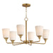 Maxim - Six Light Chandelier - Hudson - Natural Aged Brass- Union Lighting Luminaires Decor