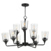 Maxim - Nine Light Chandelier - Hudson - Black- Union Lighting Luminaires Decor