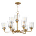Maxim - Nine Light Chandelier - Hudson - Natural Aged Brass- Union Lighting Luminaires Decor