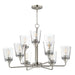 Maxim - Nine Light Chandelier - Hudson - Satin Nickel- Union Lighting Luminaires Decor