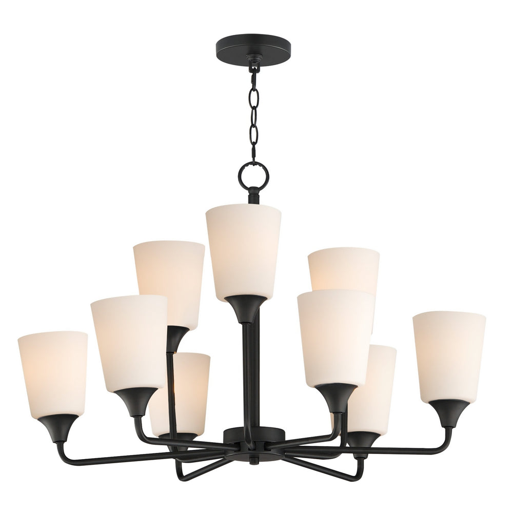 Maxim - Nine Light Chandelier - Hudson - Black- Union Lighting Luminaires Decor